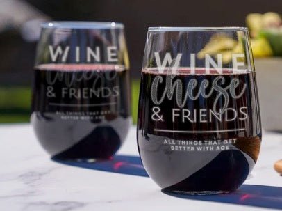 Custom Personalized Wine Glasses - Art by Parts