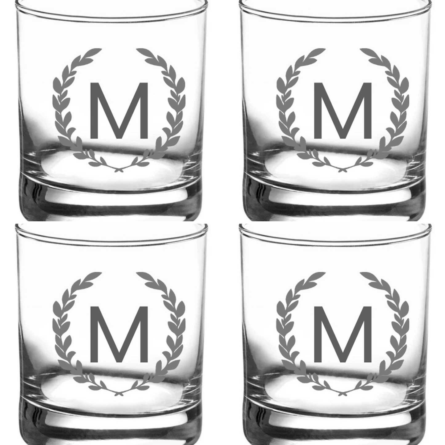 Monogram Scotch Glasses