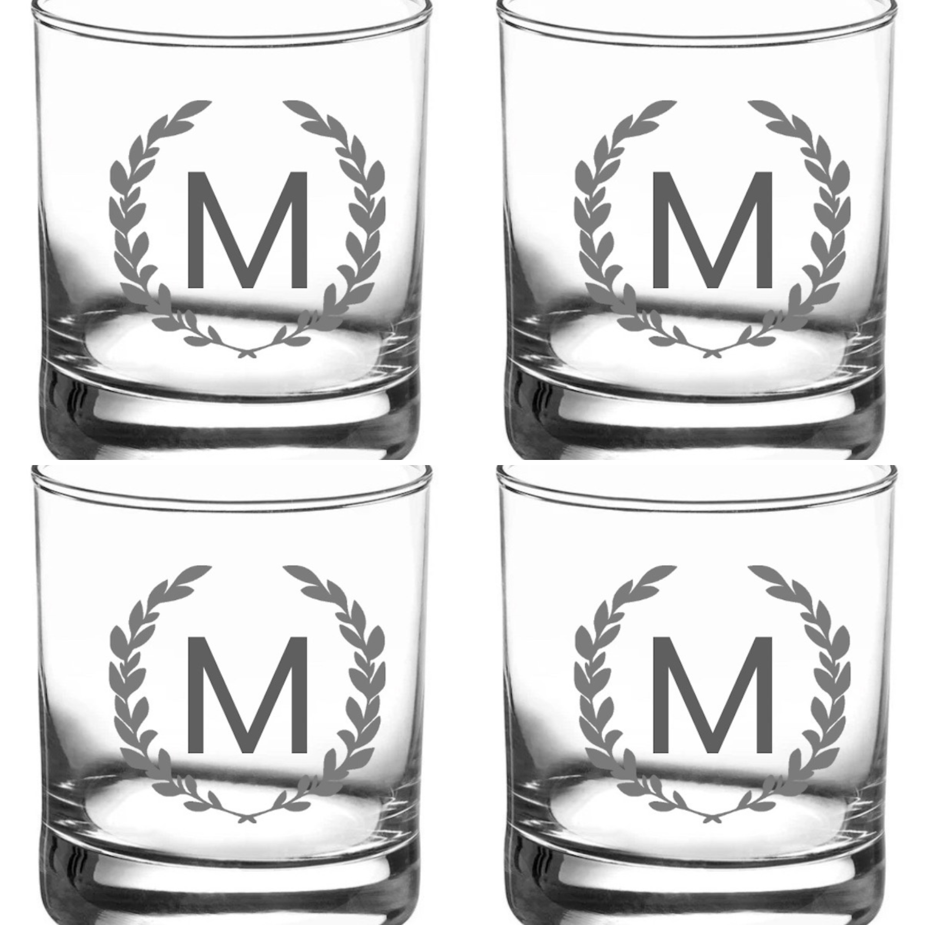 Monogram Scotch Glasses