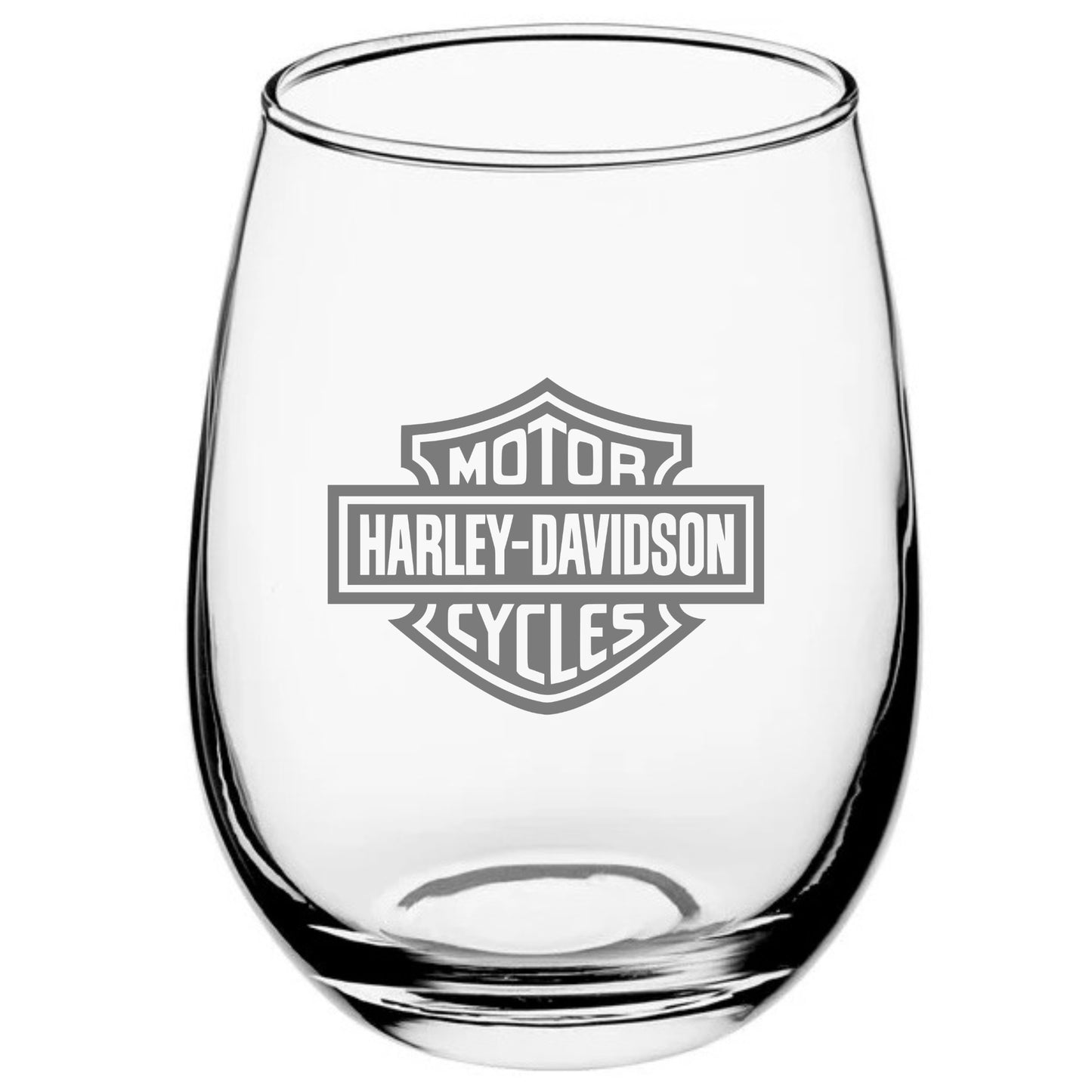 Wine Glass Harley Logo