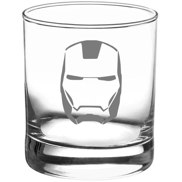 Iron Man Rocks Glass