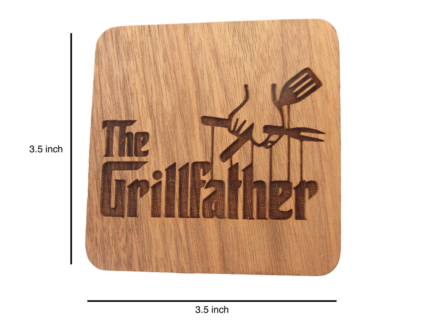 The Grill Father Wood Coasters