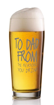 To dad beer glass