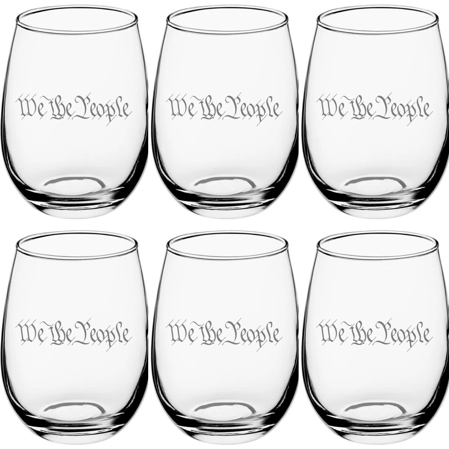 "We The People" Wine Glass: Toast to Unity and Freedom