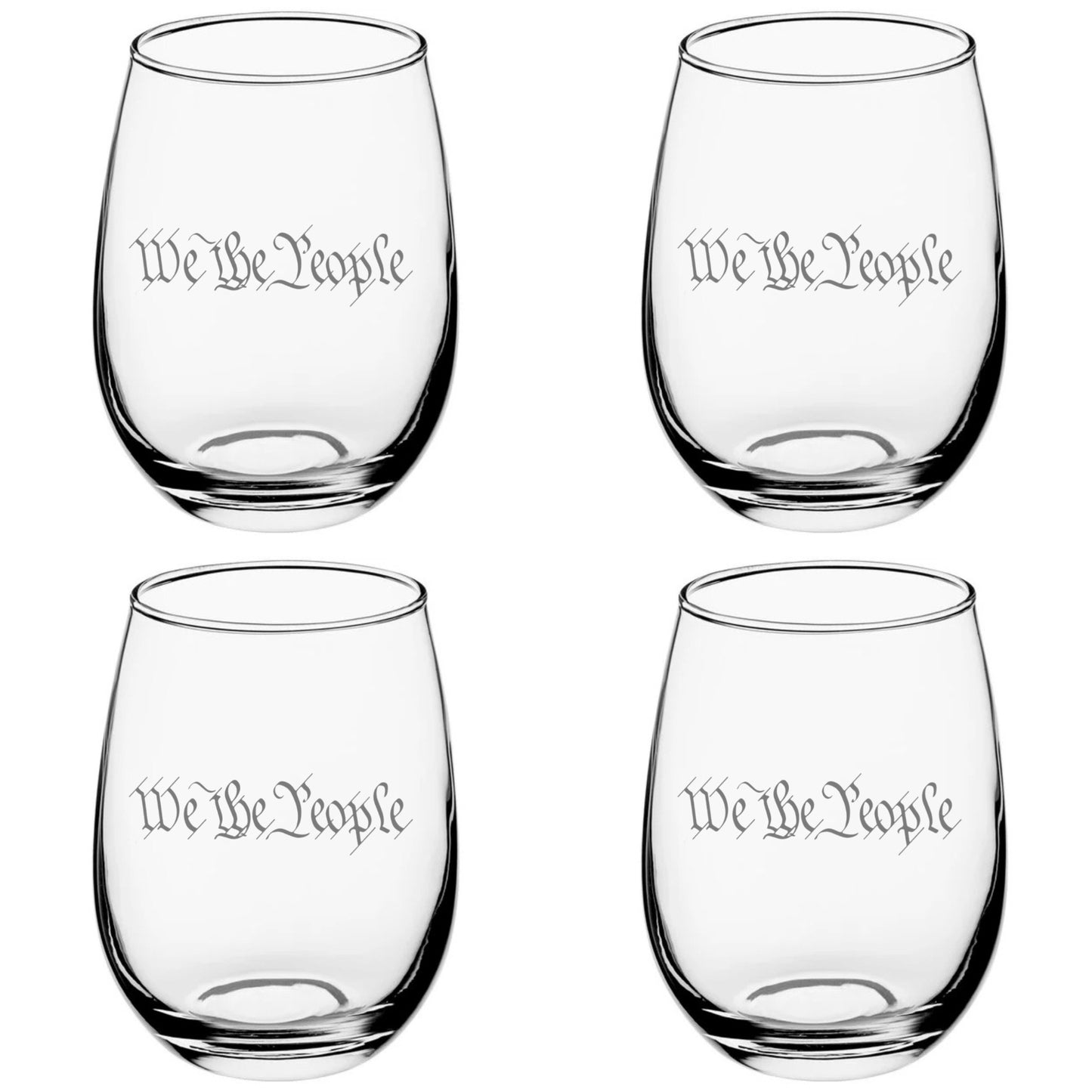 "We The People" Wine Glass: Toast to Unity and Freedom