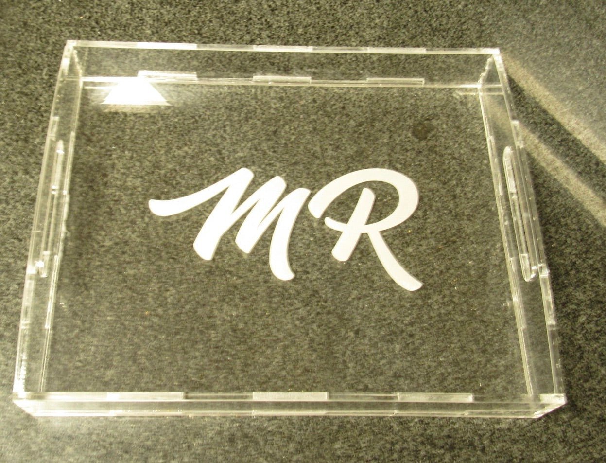 Custom Acrylic Trays with Monogram | ArtByParts - Art by Parts