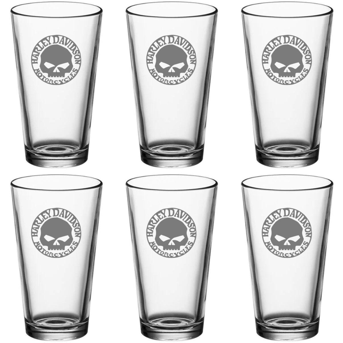 Harley Davidson Skull Logo Glass - Art by Parts