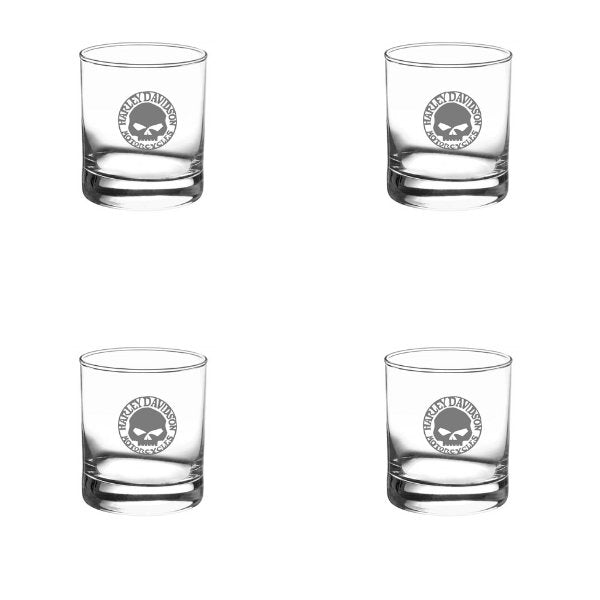 Harley Davidson Skull Logo Glass - Art by Parts