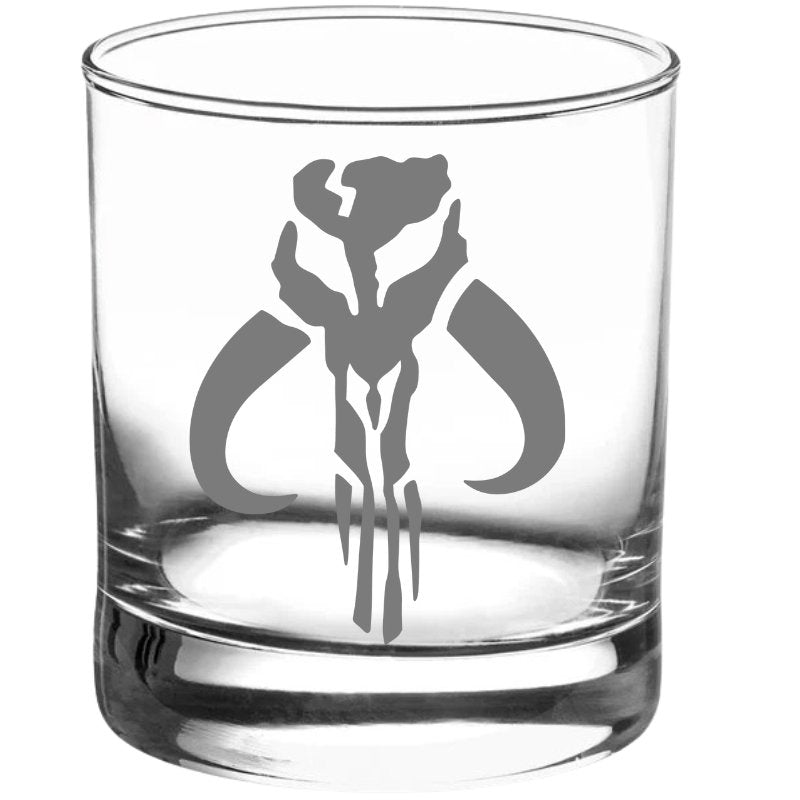 Mandalorian Skull Rocks Glass Set 